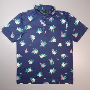 William Murray Golf Mens Medium M Polo Shirt Performance Stretch Tropical Flower